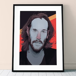 Keanu Reeves portrait print
