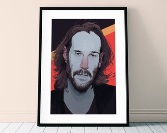 Keanu Reeves portrait print