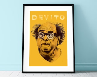 Danny Devito Poster Print (yellow variant)