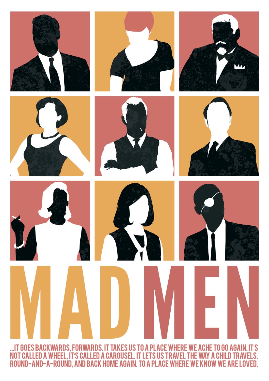 Mad Men Illustrated Poster Art Print | Etsy