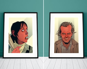 The Shining Jack and Wendy Poster print set