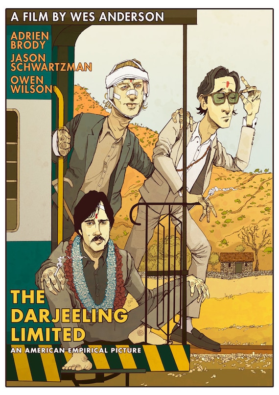 映画館用B1ポスター ダージリン急行The Darjeeling Limited 映画『ダージリン急行』極私的感想レビューとキャスト役柄の詳細