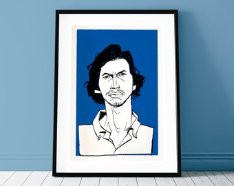 Adam Driver portrait print