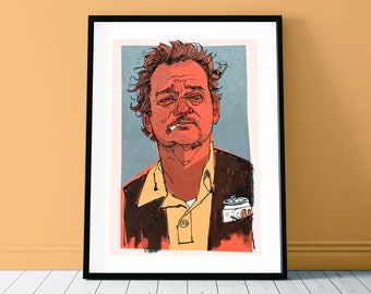 Bill Murray portrait illustration - Rushmore