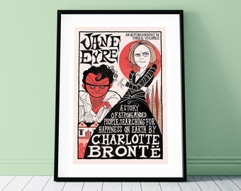 Jane Eyre Poster - Illustrated Art Print