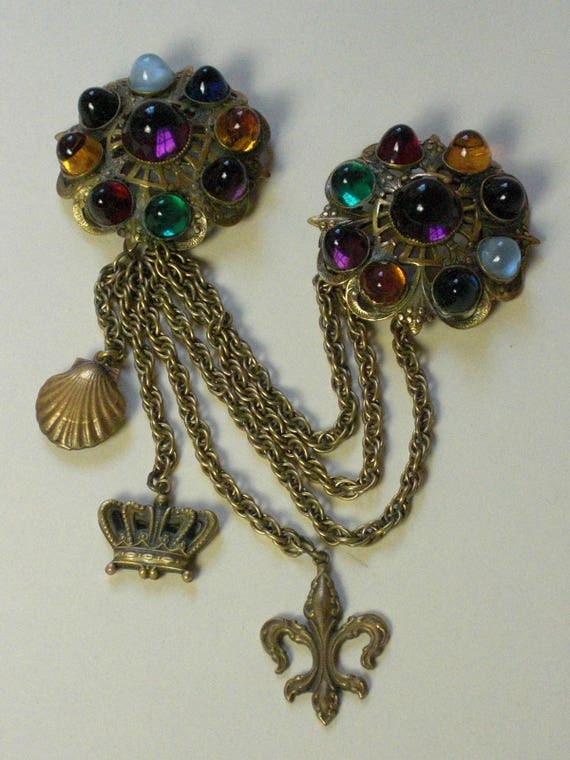 JOSEFF (124) OF HOLLYWOOD: Joseff's Double Brooch,