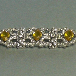 Brooch (186) Barrette, made of Bohemian crystal, Czechoslovakia circa 1930&#39;s
