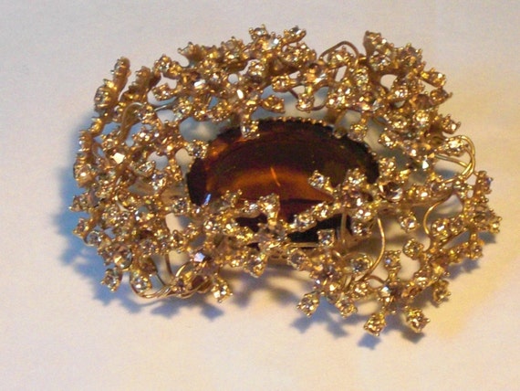 HOBE Broche (74) - Topaz earrings, signed HOBE, ci
