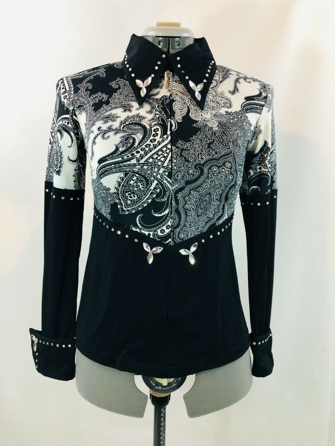 Chemise Show Western Unicorn Show Girl Chemise Western De Spectacle Avec Tapis De Selle Assorti - Ensemble Neuf Unicorn Show Girl Ensemble équitation Western Assorti