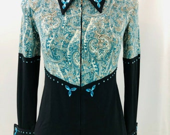 Medium Western Show Pleasure Rail Shirt Jacket Clothes Showmanship Horsemanship Equilong