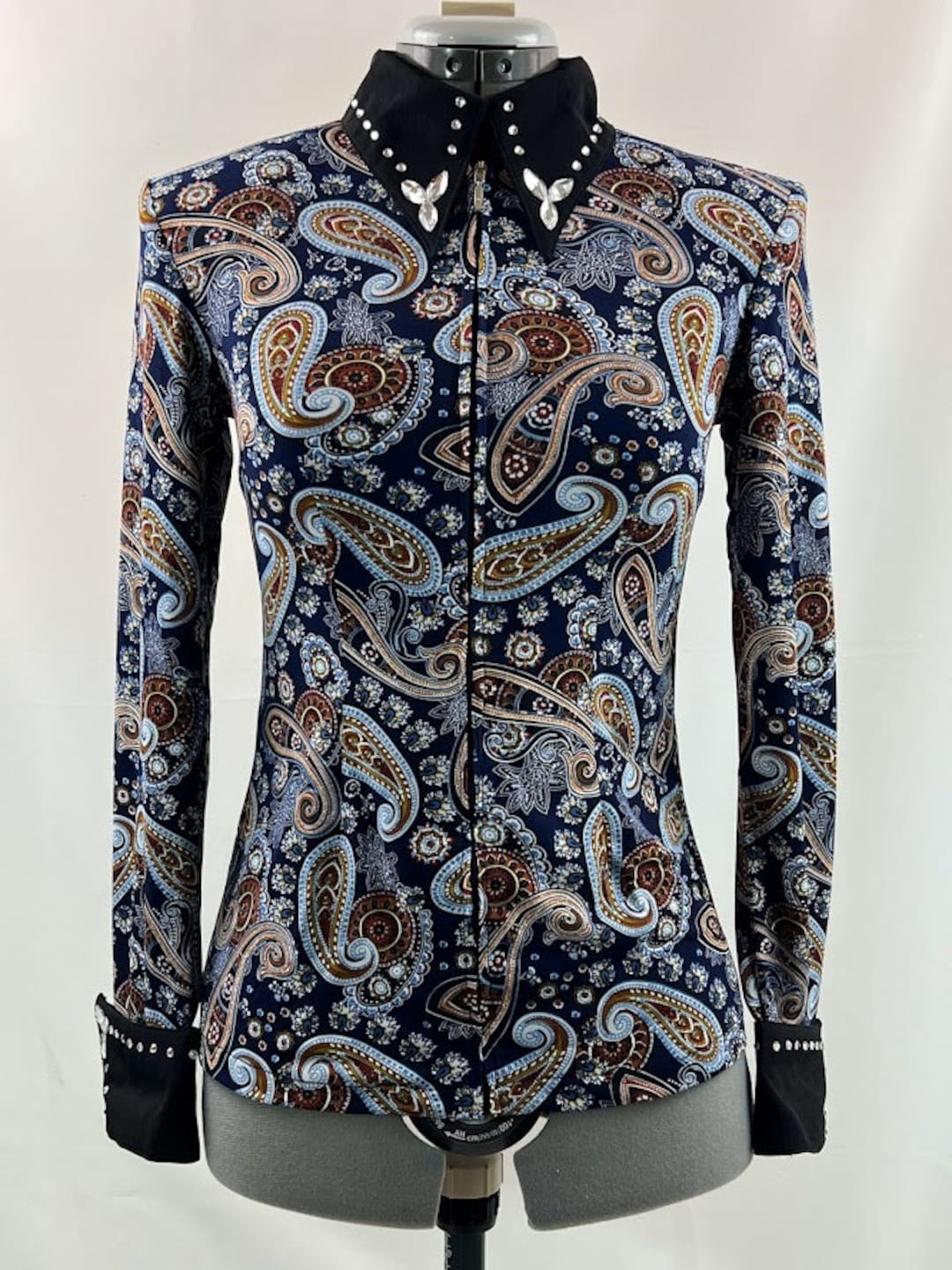 Chemise Medium Western Show Pleasure Rail veste vêtements showmanship