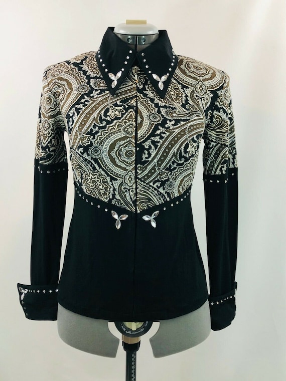 Western Show Pleasure Rail Camicia Giacca Abbigliamento Spettacolo