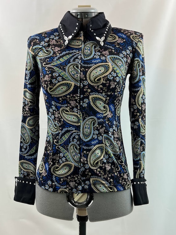 Western Show Pleasure Rail Chemise Veste Vêtements Showmanship