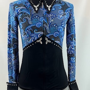 Medium Western Show Pleasure Rail Shirt Jacket Clothes Showmanship Horsemanship Equilong