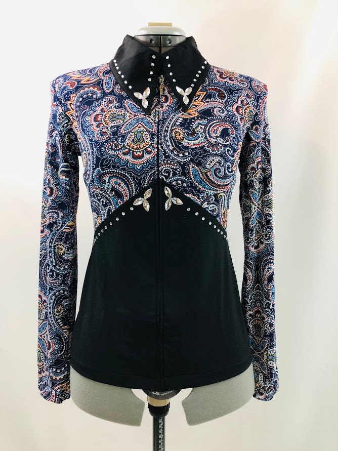 Camicia Western Per Spettacolo Equitazione, Piccola Taglia, Equilong, Nuova Con Etichette