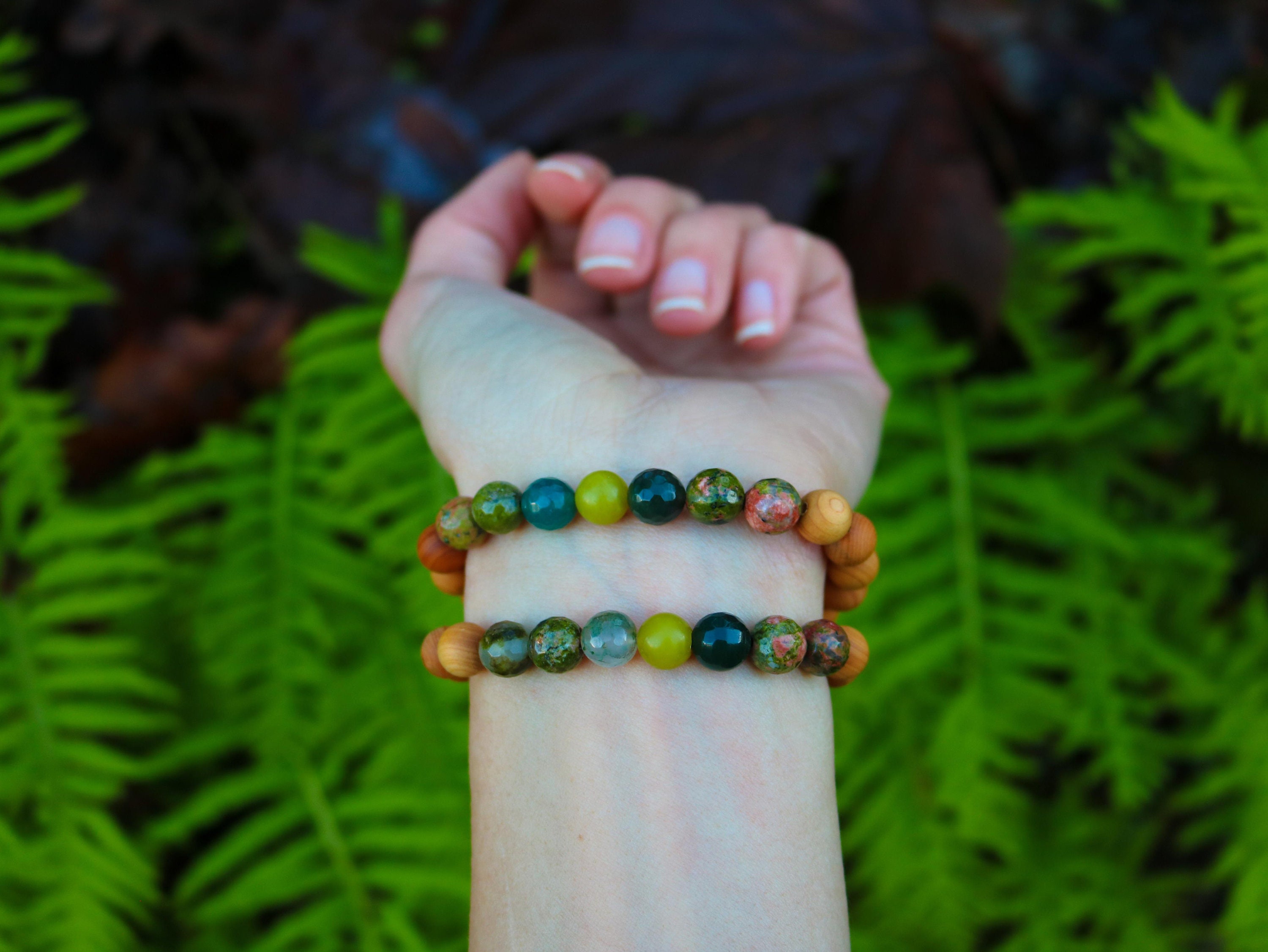 Anti Stress Anxiety Crystal Bracelet Gemstone Yoga Bracelet Etsy