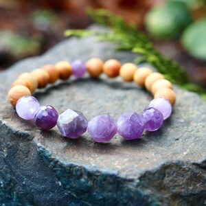 Gemstone Amethyst Power Bracelet Bead Jewelry Women Bracelet Men Bracelet Expanding Healing Bracelet Yoga Gift Bracelet Gift image 5