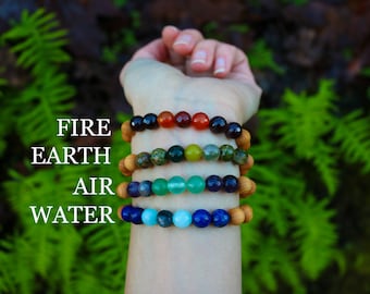 Gemstone Meditation Bracelet Healing Bracelet Spiritual Yoga Bracelets for Women, Negative Energy Protection Bracelet, 8mm Beads