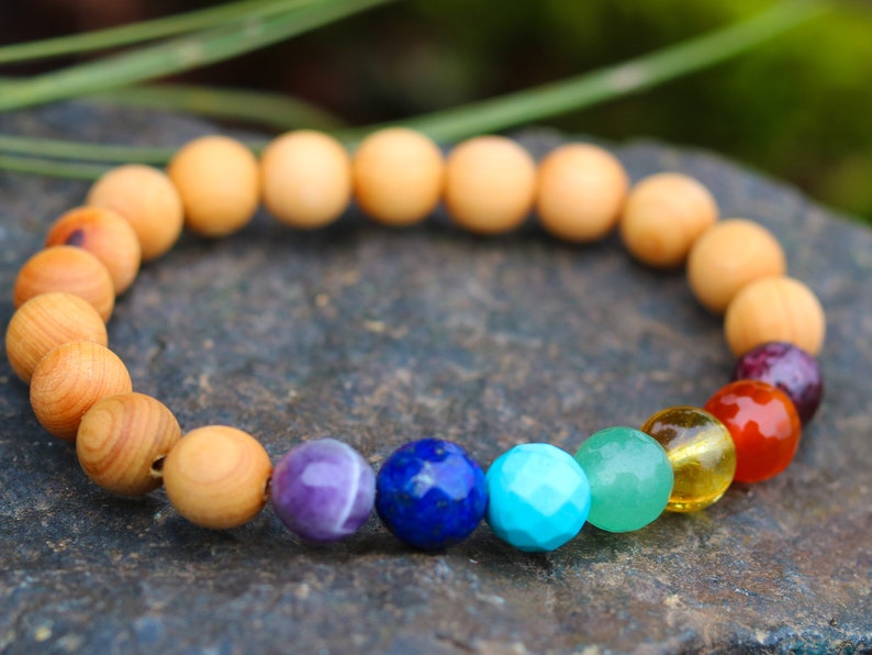 Natural Stone Energy Bracelet Mens Jewelry Healing Crystal 7 Chakra Bracelet Womens Bracelet Chakra Bracelet Gemstone Jewelry