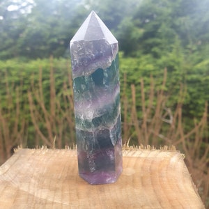 Fluorite point, rainbow Fluorite, crystal, Fluorite Tower, rainbow gift, witchy gift, crystals, Crystal Tower