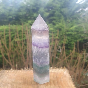 Fluorite crystal point, rainbow Fluorite, Fluorite Tower, rainbow gift, gift for husband, crystals, Crystal Tower, Gift for her, witchy gift