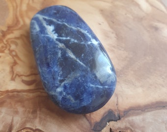 Sodalite Crystal, Palm Stone, sodalite stone, Thumb Stone, gift for her, Gift for friend, crystal anniversary, birthday present
