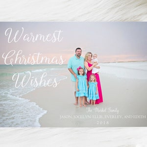 Weihnachtskarte, Aquarell Weihnachtskarte, Weihnachtskarte, digitale Weihnachtskarte, druckbare Weihnachtskarte, karierte Weihnachtskarte, Strandkarte