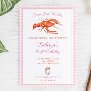 Faire bouillir les écrevisses aquarelle, Faire bouillir les écrevisses faire bouillir les écrevisses, Faire bouillir les écrevisses, Faire bouillir les fruits de mer, Faire-part de bon goût