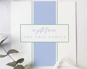 Enclosure Card, Family Personalized Gift Tags, Family Enclosure Card, Gift Tag, Monogram Gift Tag, Printable Tag, Bag Tag, Digital Gift TAg