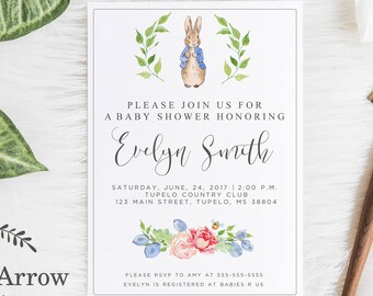 Peter Rabbit Baby Shower Invitation Etsy Peter Rabbit Baby Shower Invitation Etsy