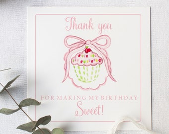 Party Favor Tag, Cupcake Party, Cupcake Favor Tag, Birthday Party, Birthday, Cupcake Party, Watercolor Birthay Invitation, Cupcake Party Tag