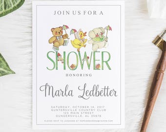 Vintage Baby Shower Invitation, Vintage Invitations, Baby Shower, Vintage Shower, Watercolor Baby Shower, Printable Invitation, Shower