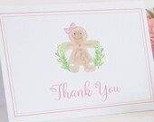 Gingerbread Thank You Card, Watercolor Gingerbread, Gingerbread Party, Gingerbread Invitation, Gingerbread Thank You Note, Christmas Party