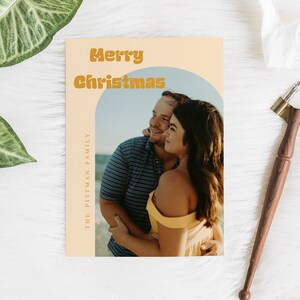 Retro Weihnachtskarte, Weihnachtskarten, Weihnachtskarte, Foto Weihnachtskarten, Foto Weihnachtskarten, Hübsche Weihnachtskarten, 70er Jahre Stil Weihnachten