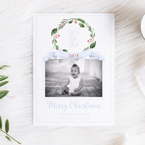 Tarjeta de Navidad, Tarjeta de Navidad de acuarela, Tarjeta navideña, Tarjeta de Navidad digital, Tarjeta navideña imprimible, Acuarela, Tarjeta simple, Azul