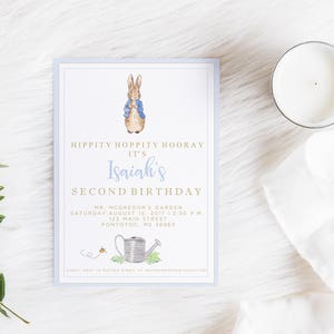 Zaproszenie na urodziny Piotrusia Królika, Zaproszenie na Piotrusia Królika, Zaproszenie na przyjęcie z okazji narodzin Piotrusia Królika, Zaproszenie na baby shower, Beatrix Potter, Piotruś Królik