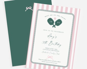 Pickleball Invitation, Pickleball Birthday Invitation, Pickleball Invite, Meet me at the court, Pickleball Party, Pickleball Birthday, DIY