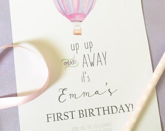 air balloon invite etsy