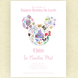 Mickey Mouse Invitation, Disney World Invitation, Mickey Invite, Disney ...