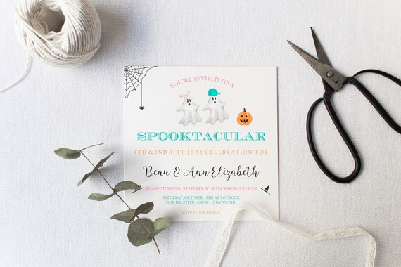 Halloween Party Invitation, Halloween Birthday Party, Watercolor Costume Birthday Invitation, Invitation, Halloween Birthday, Dress Up Party