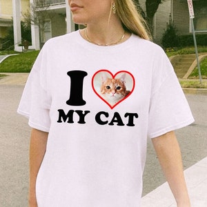 I Love My Cat Unisex Shirt, Baby Tee or Women Fitted Tee, Personalized Gift, Gift for Cat Mon, Cat Lover Gift, Pet Lover Gift