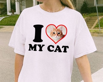 Amo mi camisa unisex de gato, Amo a mis gatos camiseta de bebé de los años 90, regalo para papá gato, regalo para mamá gato, regalo del día del padre, regalo del día de la madre
