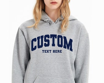 Custom Hoodie, College Letters Hoodie, Vintage Hoodie, Retro Hoodie, Custom Quote Hoodie, Unisex Adult Clothing