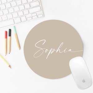 Personalized Office decor Mouse Pad, Custom name mousepad, Custom Mouse pad, Round or Rectangle Mouse pad, coworker gift, Home Office Decor