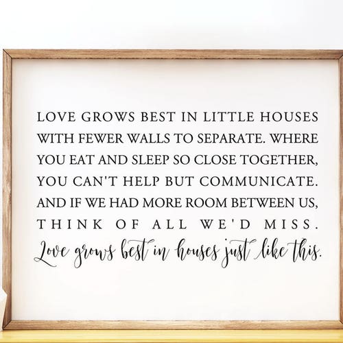 Printable Love Grows Best in Little Houses Like This Wedding - Etsy