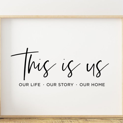 This is Us Printable Family Sign Home Decor Housewarming | Etsy