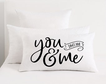 you and me pillow