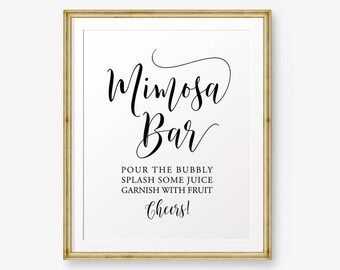 Mimosa Bar Print Etsy