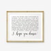 I Hope You Dance Lyrics Printable I Hope You Dance Lyrics | Etsy