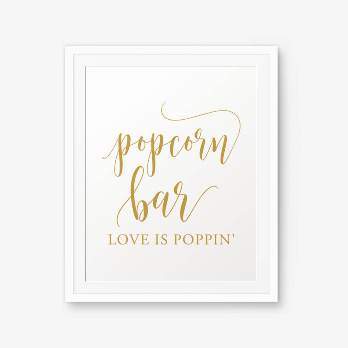 Wedding Popcorn Bar Sign Printable Art Popcorn Bar Printable Etsy
